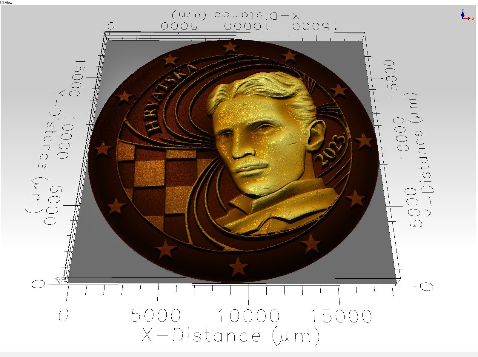 3D snimka kovanice 10 centi